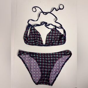 Patagonia Kids Patterned Swim Set - Navy and Teal